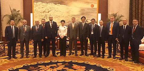 Group picture of Kazakh and Chinese delegation with RTSB ceo