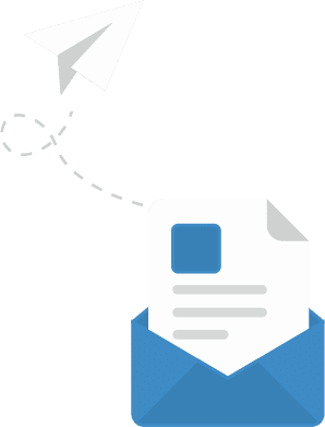 Contact form letter in envelop