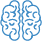 blue white brain icon
