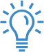 blue light bulb icon