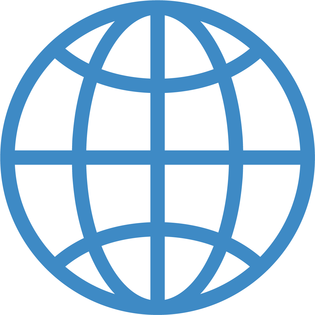 blue globe icon